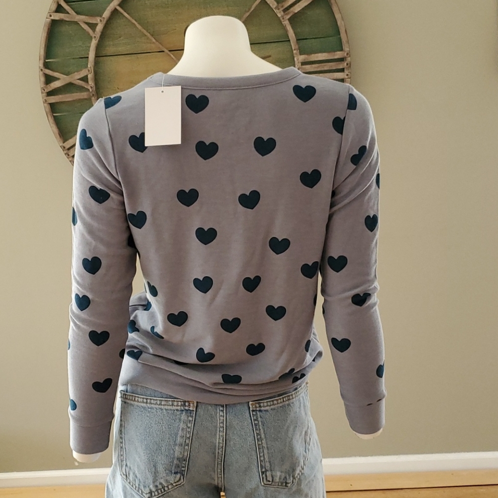 Chaser sweatshirt with blue heart print - Picture 6 of 12